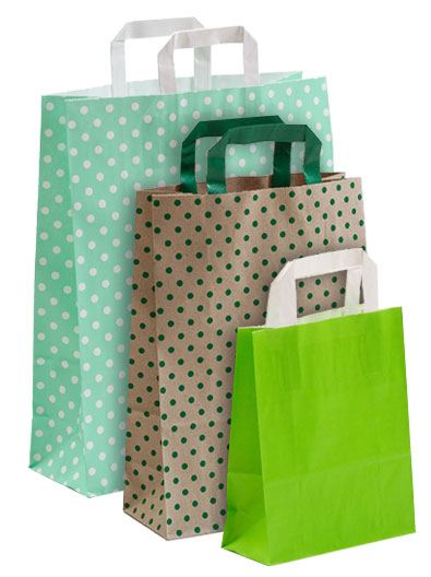 Taschen mit grünem Design